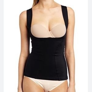 MAIDENFORM black Wear Your Own Bra Shapewear Torsette shaping tank #FL1866 NWT
